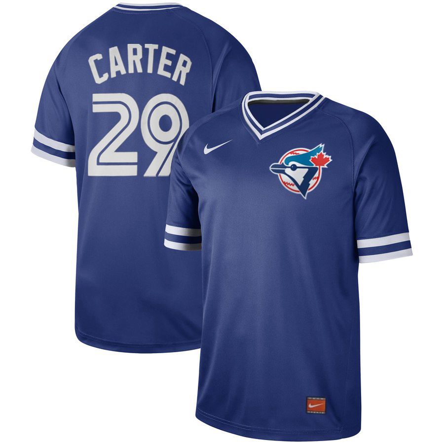 Men Toronto Blue Jays #29 Carter Blue Nike Cooperstown Collection Legend V-Neck MLB Jersey->chicago white sox->MLB Jersey